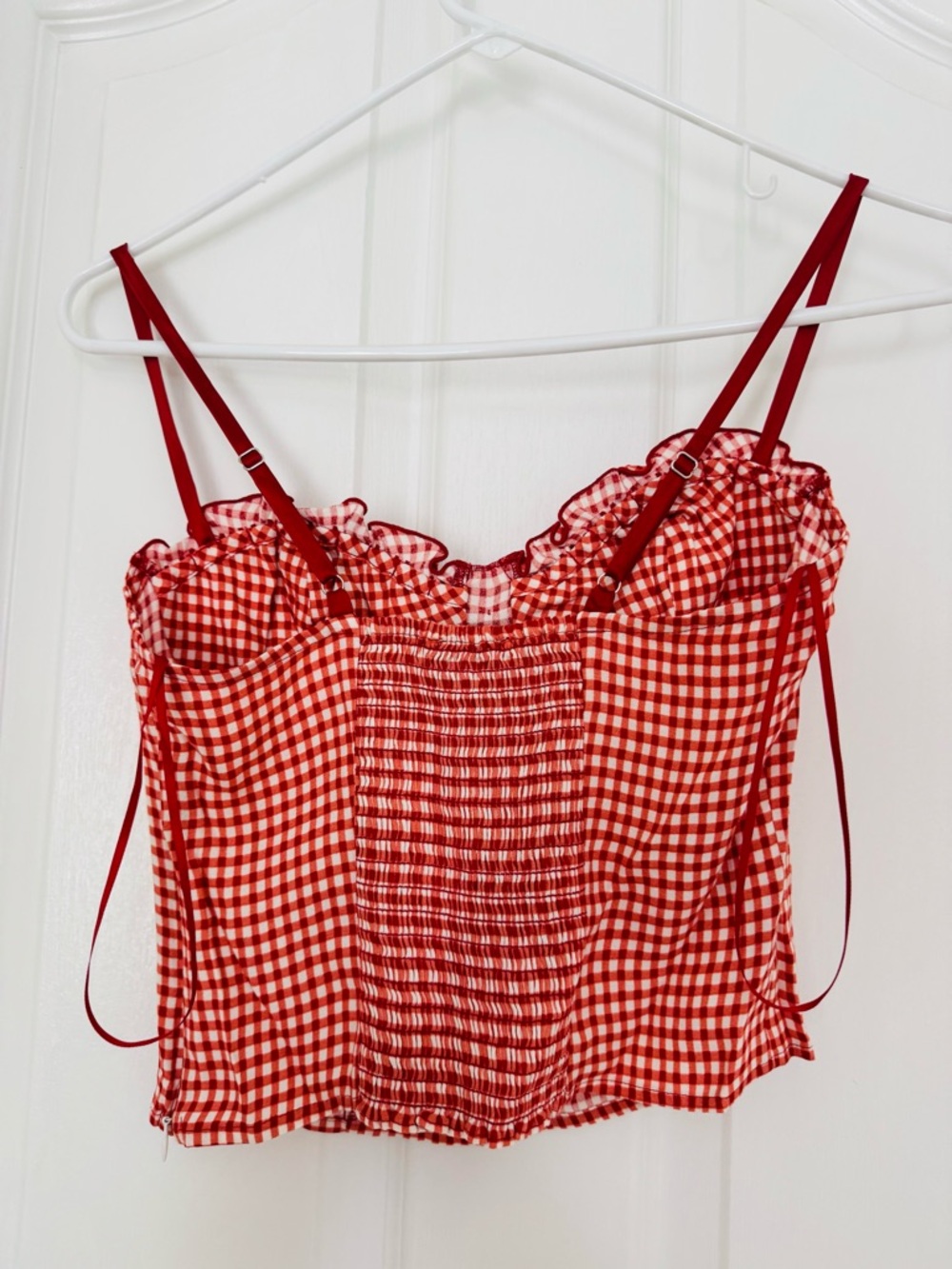 Like new 🍒 Reformation Andrea red gingham top - Picture 6 of 8